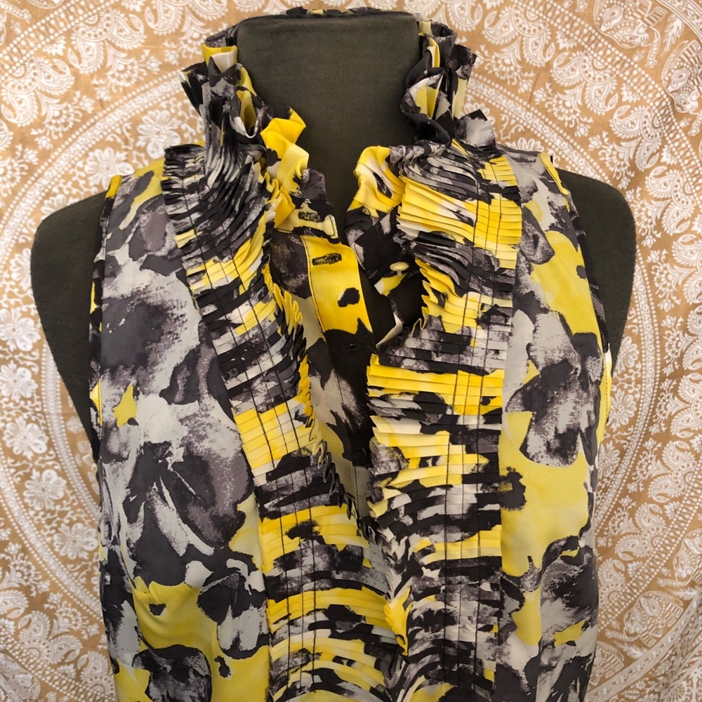 Silk Ruffle Neck Blouse - Picture 2 of 4